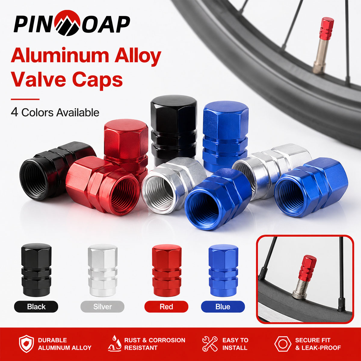 Motorcycle Valve Cover - PINMOAP 4/12PCS Altıgen Valf Kapağı Araba